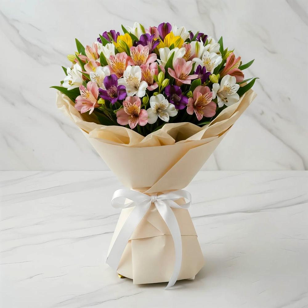 Букет цветов из: Альстромерии в Поселок Зверосовхоза