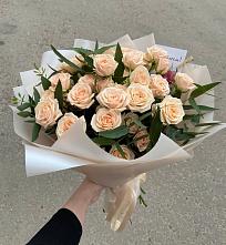Букет Кремовые розы Латте в Поселок Зверосовхоза