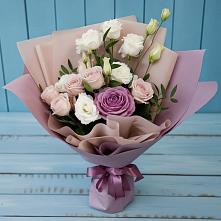 Букет цветов из:  Розы и Лизиантусы #REPLACE_PRED# Поселок Зверосовхоза