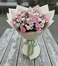 Букет цветов из:  Розы и Хризантемы в Поселок Зверосовхоза