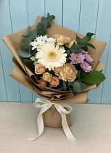 Букет цветов из:  Герберы и Хризантемы в Поселок Зверосовхоза