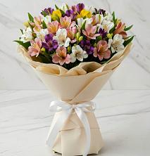 Букет цветов из:  Альстромерии в Поселок Зверосовхоза